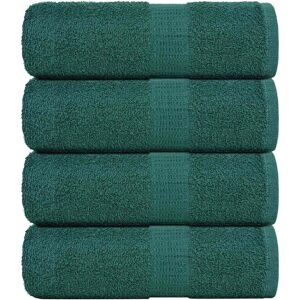 vidaXL Såpehåndklær 4 stk grønn 30x30 cm 360 g/m2 100 % bomull