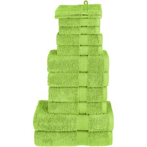 vidaXL Premium håndklesett 12 deler SOLUND grønn 600 g/m2