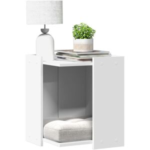 vidaXL Skap til kattetoalett hvit 42x42x51 cm konstruert tre