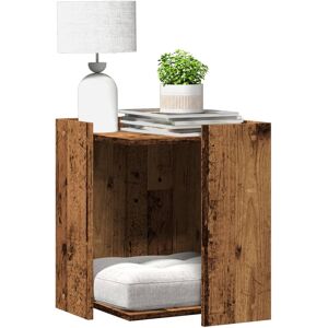 vidaXL Skap til kattetoalett gammelt tre 42x42x51 cm konstruert tre