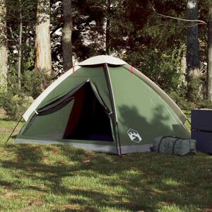 vidaXL Kuppeltelt for camping 2 personer grønn vanntett
