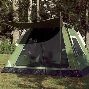 vidaXL Kuppeltelt for camping 5 personer grønn hurtigutløser