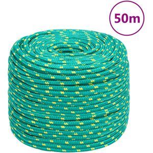 vidaXL Båttau grønn 10 mm 50 m polypropylen