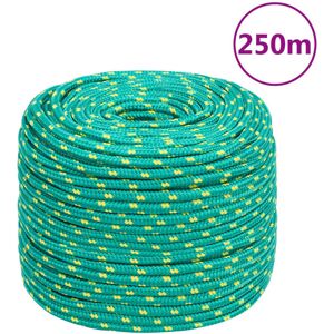 vidaXL Båttau grønn 10 mm 250 m polypropylen