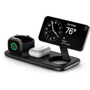 Satechi 3-i-1 Qi2 Trådløs Lader - MagSafe Kompatibel - Svart
