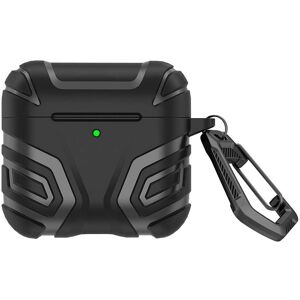 INCOVER Apple AirPods (4. gen.) Robust Silikon Deksel med Karabinkrok - Svart