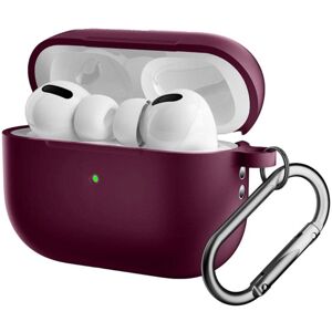 INCOVER Apple Airpods Pro 2nd Gen (2022) Silikondeksel med Karabinkrok - Bordeaux