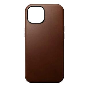 iPhone 15 Nomad Modern Leather Deksel - MagSafe Kompatibel - Brun