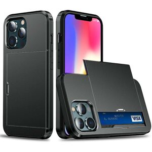 INCOVER iPhone 13 Pro Drop Proof Deksel m. Lommebok - Svart