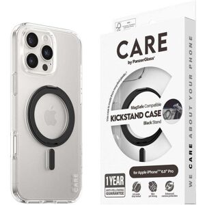 CARE by PanzerGlass iPhone 16 Pro Max Feature Kickstand Deksel - MagSafe Kompatibel - Transparent / Black