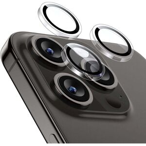 iPhone 15 Pro / 15 Pro Max ESR Beskyttelsesglass til Kameralinser - Gjennomsiktig / svart