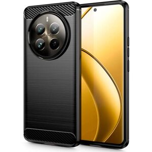Realme 12 Pro (5G) / 12 Pro+ (5G) Tech-Protect Fleksibelt Plast Carbon Deksel - Svart