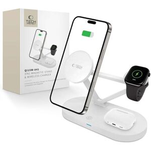 Tech-Protect 3-i-1 Magsafe Trådløs Lader - Hvit
