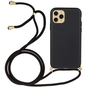 INCOVER iPhone 15 Pro Fleksibelt Plast Bakdeksel med Snor / Stropp - Svart
