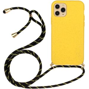 INCOVER iPhone 15 Pro Fleksibelt Plast Bakdeksel med Snor / Stropp - Gul