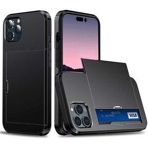 INCOVER iPhone 15 Pro Drop Proof Deksel m. Lommebok - Svart