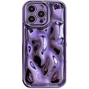 INCOVER iPhone 15 Pro Fleksibelt Plastdeksel med Ujevn og Skinende Overflate - Lilla