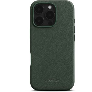 iPhone 16 Pro WOOLNUT Ekte Skinn Deksel - MagSafe Kompatibel - Grønn