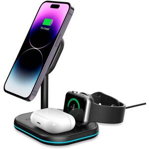 Tech-Protect A27 3-i-1 10W Magnetisk Trådløs Lader - Svart