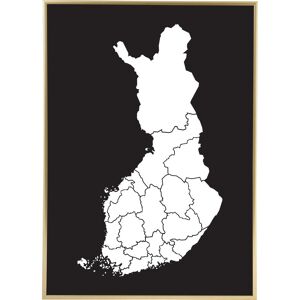 Bildverkstad Kart - Finland - Hvit Plakat (21x29.7 Cm (A4))