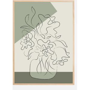 Bildverkstad Flower Green Plakat (70x100 Cm)