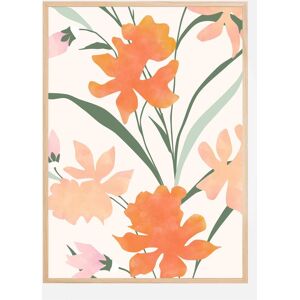 Bildverkstad Orange Flowers Plakat (30x40 Cm)