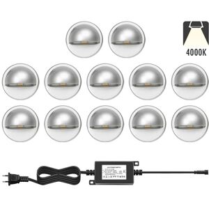 Np Terrassebelysning A2 12 X 0,4w Kaldhvit Ip65 Grå Dimbar