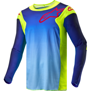 Alpinestars Crosstrøye Racer Hoen Gul Fluo-Blå-Natt Marine