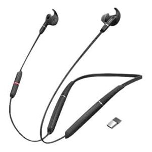 Jabra Evolve 65e MS - Ørepropper med mikrofon - i øret - bak-nakken-montering - Bluetooth - trådløs - USB - lydisolerende