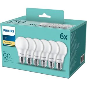 Philips 6-pakning LED E27 Normal Frost 60W 806lm