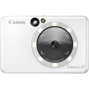 Canon Zoemini S2 - Digitalkamera - kompakt med øyeblikkelig bildeskriver - 8.0 MP - Bluetooth, NFC - perlehvit