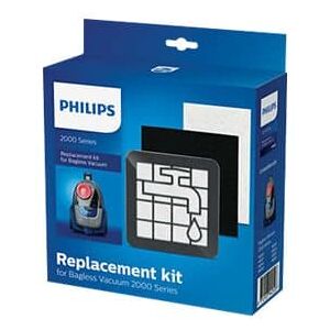 Philips XV1220 - Filtersett - for støvsuger - for 2000 Series XB2022, XB2023, XB2042, XB2062, XB2122, XB2123, XB2125, XB2142