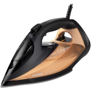 Philips Azur 7000 Series DST7040 - Dampstrykejern med automatisk slukking - såleplate: SteamGlide Elite - 2800 W - svart/gull