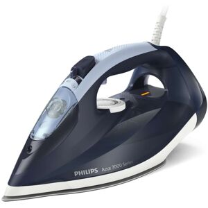 Philips Azur 7000 Series DST7030 - Dampstrykejern med automatisk slukking - såleplate: SteamGlide Plus - 2800 W - mørk blå