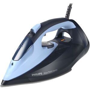 Philips 7000 series DST7041 - Dampstrykejern med automatisk slukking - såleplate: SteamGlide Elite - 2400 W - lys blå/mørk blå