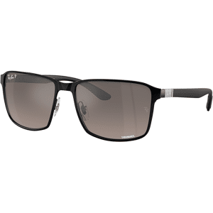Ray-Ban Sunglasses 0RB3721CH Matte Black&Silver/Blue Mirror Lensens, solbriller MATTE BLACK ON BLACK