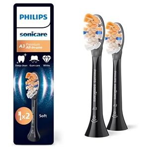 Philips Sonicare Brushhead A3, 2 pack, Black