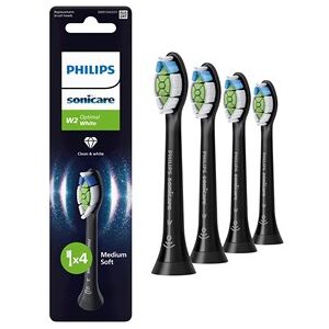 Philips Sonicare Brushhead W2, 4 pack, Black