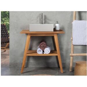 Vente-unique Móvel para colocar sob o lavatório em teca de 80 cm - BOBOTSARI