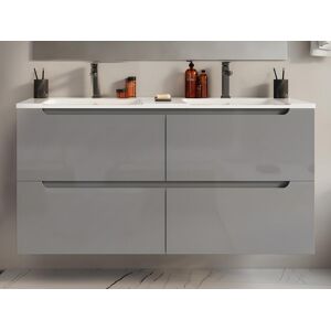 Vente-unique Móvel para colocar sob o lavatório suspenso cinzento C120 x A57 cm - SELITA