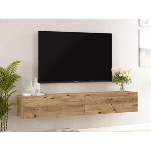 Vente-unique Móvel de TV suspenso com 2 portas natural claro - AUBEPINA