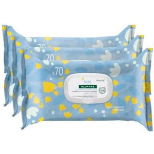 Klorane Bebé Toalhetes Limpeza 3x70 Unidades