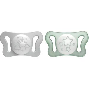 Chicco Physioforma Micro Chupetas 0-2M Silicone Verde Luminoso X2 UN