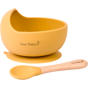 Saro Set de Alimentação "Nordic Wave" Cor Mostarda