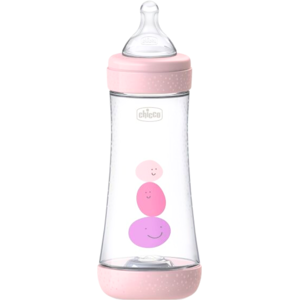 Chicco Perfect5 Biberão Fluxo Rápido 4m+ 300ml Rosa