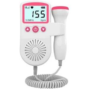 Venisymlis Monitor Fetal Doppler Monitor De Batimentos Cardíacos De Bebê Rosa