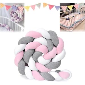 Veanxin Almofada De Proteção Para Cerca De Berço De Bebê Tira Anticolisão 250cm (rosa Azul)