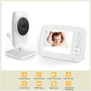 Generic Monitor de Bebê de 3,2 Polegadas Monitor de Temperatura Ambiente Monitor de Bebê Sem Fio de Diálogo de Voz Bidirecional Monitor de Bebêue
