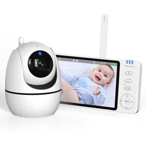 Yuysan Monitor para Bebé Abm501 Monitor para Bebé Sem Fios com Ecrã de 5 Polegadas e Intercomunicador de Voz no Ecrã