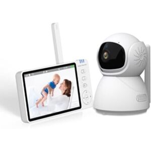Yuysan Monitor para Bebé Abm570 Monitor para Bebé Sem Fios com Ecrã de 5 Polegadas e Intercomunicador de Voz no Ecrã